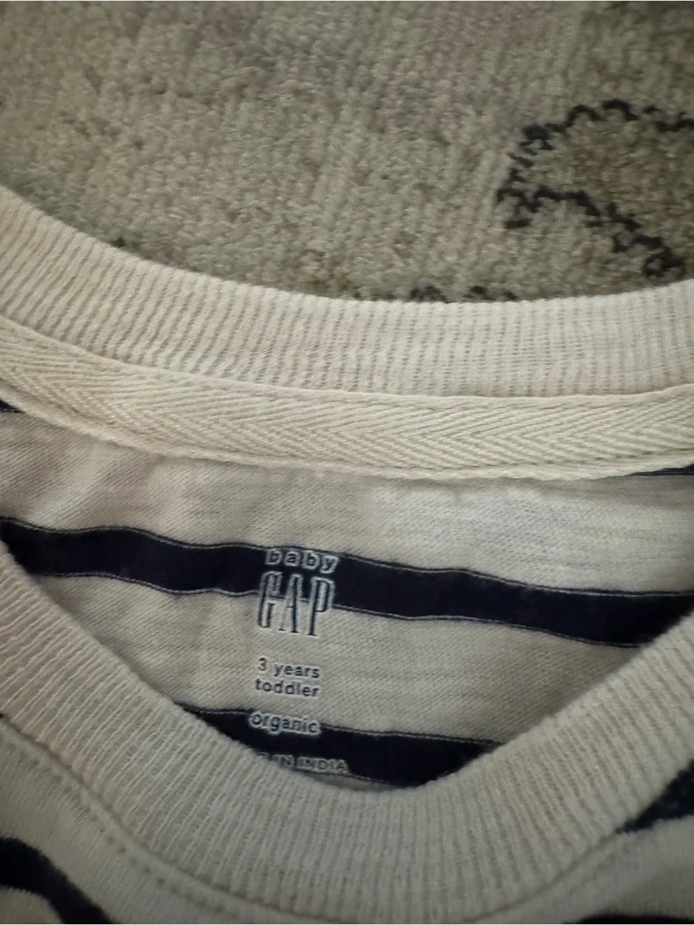 GAP Girls' Long-Sleeve Tees - White, Navy & Pink Accents